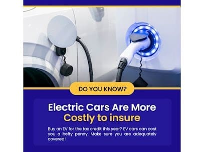 Blog - Electric Car Being Charged with Wording Electric Cars Are More Costly to Insure
