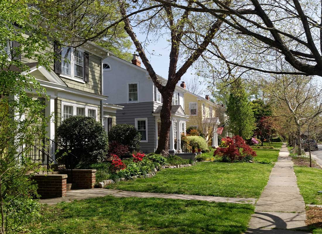 Virginia Homeowners Insurance - Early Spring Neighborhood in Richmond, Virginia Homes